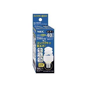 （まとめ） NEC 電球型蛍光ランプ コスモボールミニ D10形 40W相当 E17口金 昼光色 EFD10ED／7-E17-C2C 1個 【×5セット】