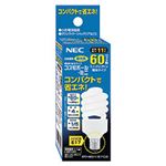 （まとめ） NEC 電球型蛍光ランプ コスモボールミニ D15形 60W相当 E17口金 昼光色 EFD15ED／11-E17-C2C 1個 【×5セット】