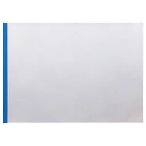 （まとめ） TANOSEE スライディングレールホルダー A3ヨコ 20枚収容 ブルー 1パック（10冊） 【×5セット】 - 拡大画像