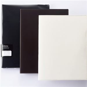（まとめ） プロッシモ リサイクルレザーファイル A4 背幅15mm ブラック PRORLFA4BK 1冊 【×2セット】 - 拡大画像