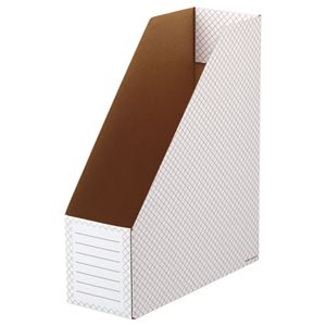 （まとめ） TANOSEE ボックスファイル（ホワイト） A4タテ 背幅100mm レッド 1パック（10冊） 【×5セット】 - 拡大画像