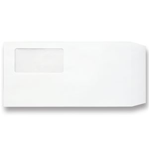 （まとめ） TANOSEE 窓付封筒 長3 80g／m2 ホワイト 1パック（100枚） 【×5セット】 - 拡大画像
