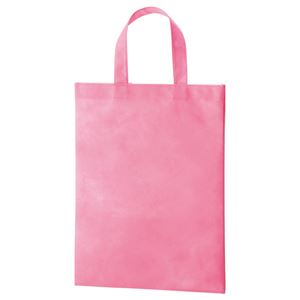 （まとめ） TANOSEE 不織布バッグ A4 マチ無 ヨコ270×タテ350mm ピンク 1パック（10枚） 【×5セット】 - 拡大画像