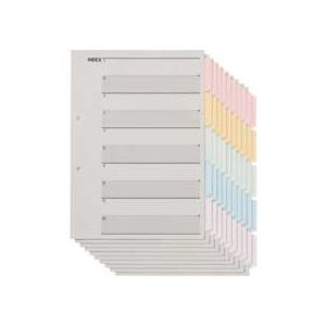 （まとめ） TANOSEE 見出しカード（エコノミータイプ） A4タテ 2穴 5色5山+扉紙 1セット（100組：10組×10パック） 【×2セット】 - 拡大画像