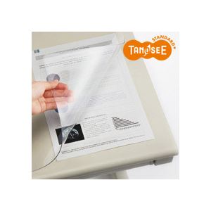 （まとめ）TANOSEE PVCデスクマット＜エコノミー＞ 600×450mm 10枚 - 拡大画像