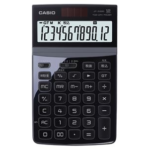 (まとめ) カシオ CASIO デザイン電卓 12桁 ジャストタイプ ブラック JF-Z200-BK-N 1台 【×5セット】 商品画像