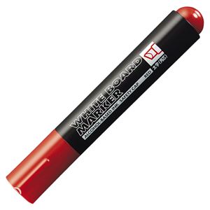（まとめ） コクヨ ホワイトボード用マーカーペン 太字角芯 赤 PM-B113NR 1セット（10本） 【×3セット】 - 拡大画像