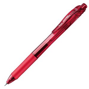 （まとめ） ぺんてる ゲルインクボールペン エナージェル・エックス 0.5mm 赤 BLN105-B 1セット（10本） 【×5セット】 - 拡大画像