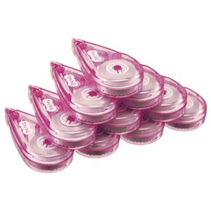 (まとめ) TANOSEE 修正テープ 5mm幅×8m ピンク 1セット(20個) 【×2セット】 商品画像