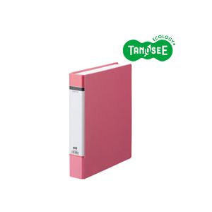（まとめ）TANOSEE Oリングファイル（貼り表紙） A4タテ リング内径38mm ピンク 20冊 - 拡大画像
