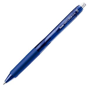 （まとめ） ぺんてる 油性ボールペン ビクーニャ エックス 0.5mm 青 BX105C-C 1セット（10本） 【×5セット】 - 拡大画像