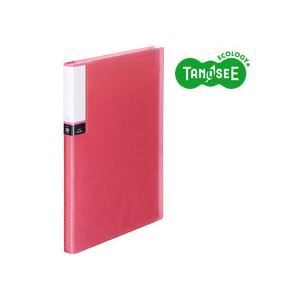（まとめ）TANOSEE クリアブック（透明表紙） A4タテ 36ポケット ピンク 30冊 - 拡大画像