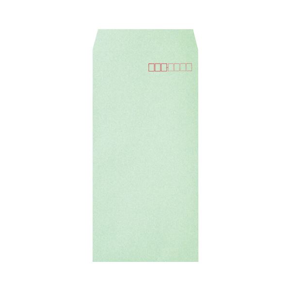 （まとめ） ハート 透けないカラー封筒 長3 80g／m2 パステルグリーン XEP290 1セット（500枚：100枚×5パック） (×2セット) b04