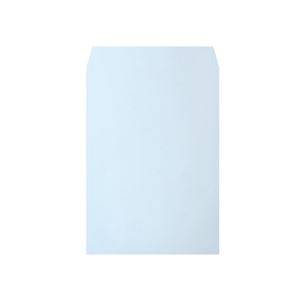 （まとめ）透けないカラー封筒 角2 パステルブルー 100枚入×5パック - 拡大画像