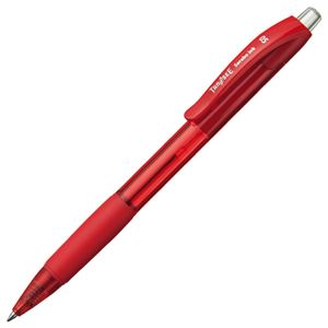 （まとめ） TANOSEE ノック式油性ボールペン（なめらかインク） 0.5mm 赤 1セット（10本） 【×5セット】 - 拡大画像