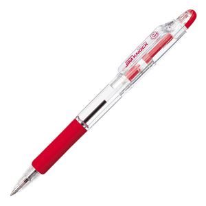 （まとめ） ゼブラ 油性ボールペン ジムノック 0.7mm 赤 KRB-100-R 1セット（10本） 【×5セット】 - 拡大画像