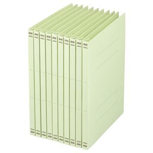 （まとめ） TANOSEE フラットファイル（NS） A4タテ 150枚収容 背幅18mm 緑 1セット（100冊：10冊×10パック） 【×2セット】 - 拡大画像