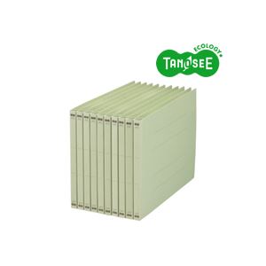 （まとめ）TANOSEE フラットファイル バインダー （NS） A4ヨコ 150枚収容 緑 10冊入×10パック - 拡大画像