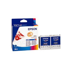 （まとめ）エプソン（EPSON） PM-800C用インクカートリッジ（カラー） 2個入×3（6個パック） - 拡大画像