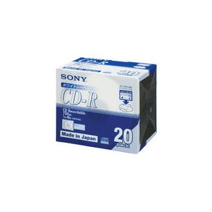 （まとめ）SONY 20CDQ80DPWA データ用CD-R 700MB プリンタブル 薄型ケース 20枚入×6個パック