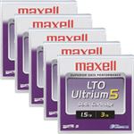 （まとめ）マクセル LTO Ultrium5 データカートリッジ 1.5TB 5巻パック
