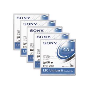 （まとめ）SONY（ソニー） LTX1500GR LTO Ultrium5 データカートリッジ 1.5TB 5巻 - 拡大画像
