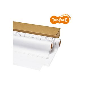 （まとめ）TANOSEE インクジェットプロッター用紙 トレペ80g A1ロール 594mm×50m 2本入×2箱 - 拡大画像
