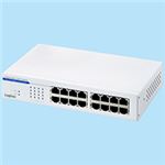 （まとめ）16ポート 100BASE-TX対応スイッチングハブ 電源内蔵 メタル筐体／ホワイト×3台