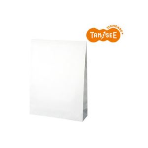 （まとめ）TANOSEE 宅配袋 晒片つや 大 白 封かんテープ付 100枚入×8パック - 拡大画像