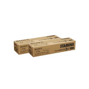 （まとめ）アルカリ乾電池「STAMINA」 単3形 100本入×2パック