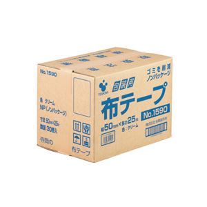 （まとめ）包装用布テープ ノンパッケージ #1590NP 30巻入×3箱 - 拡大画像