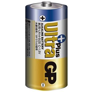 （まとめ） GP バッテリーズ アルカリ電池 UltraPlus 単2形 LR14／1.5V（2P／GP） 1セット（8本：2本×4パック） 【×4セット】 - 拡大画像