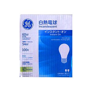 （まとめ） GE 白熱電球 60W形 E26口金 LW100V54WGE2PK 1セット（24個：2個×12パック） 【×2セット】