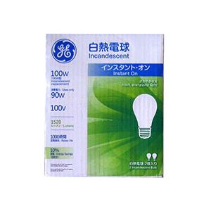 （まとめ） GE 白熱電球 100W形 E26口金 LW100V90WGE2PK 1セット（24個：2個×12パック） 【×2セット】