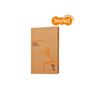 （まとめ）TANOSEE ゴミ袋 乳白半透明 70L 100枚入×4パック