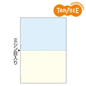 TANOSEE マルチプリンター帳票 複写タイプ A4 ノーカーボン カラー2面 1箱(500枚:100枚×5冊) - 拡大画像