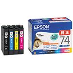 （まとめ） エプソン EPSON インクカートリッジ 4色パック IC4CL74 1箱（4個：各色1個） 【×3セット】