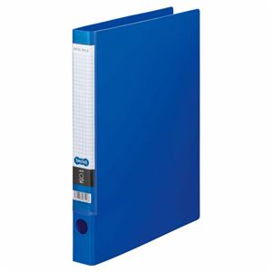 （まとめ） TANOSEE Oリングファイル A4タテ 2穴 170枚収容 背幅35mm ブルー 1セット（10冊） 【×2セット】 - 拡大画像
