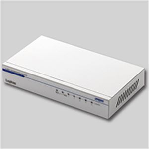 （まとめ）1000BASE-T対応スイッチングハブ5ポート／電源内蔵／メタル筐体／ホワイト ×3台