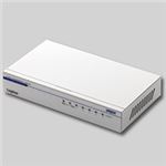 （まとめ）1000BASE-T対応スイッチングハブ5ポート／電源内蔵／メタル筐体／ホワイト ×3台