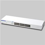（まとめ）1000BASE-T対応スイッチングハブ24ポート／電源内蔵／メタル筐体／ホワイト ×3台
