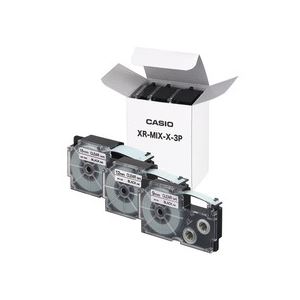 カシオ(CASIO) ネームランドテープセット 透明（黒文字） 9・12・18mm幅 3個入 - 拡大画像
