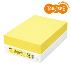 TANOSEE カラーペーパー Juicy パイン A4 500枚 - 拡大画像
