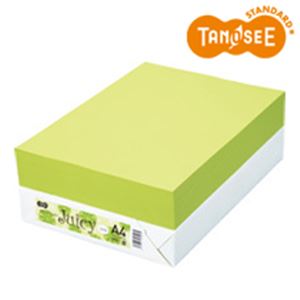 TANOSEE カラーペーパー Juicy ライム A4 500枚 商品画像