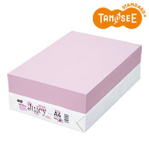 TANOSEE カラーペーパー Juicy ピーチ A4 500枚 - 拡大画像