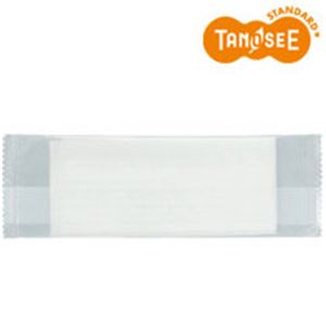 TANOSEE パルプ不織布おしぼり平型 1200枚入（50枚×24P） - 拡大画像
