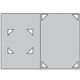 （まとめ）証書ファイル 布クロス 二つ折り 透明コーナー貼り付けタイプ A4 紺 10冊 - 縮小画像2
