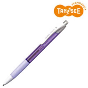 （まとめ）TANOSEE ノック式油性ボールペン（なめらかインク） 極細 0.5mm ラベンダー（インク：黒） 50本 - 拡大画像