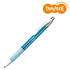（まとめ）TANOSEE ノック式油性ボールペン（なめらかインク） 極細 0.5mm アクアブルー（インク：黒） 50本 - 拡大画像