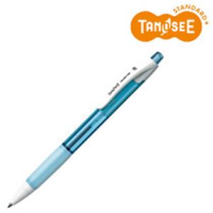 （まとめ）TANOSEE ノック式油性ボールペン（なめらかインク） 細字 0.7mm アクアブルー（インク：黒） 50本 - 拡大画像